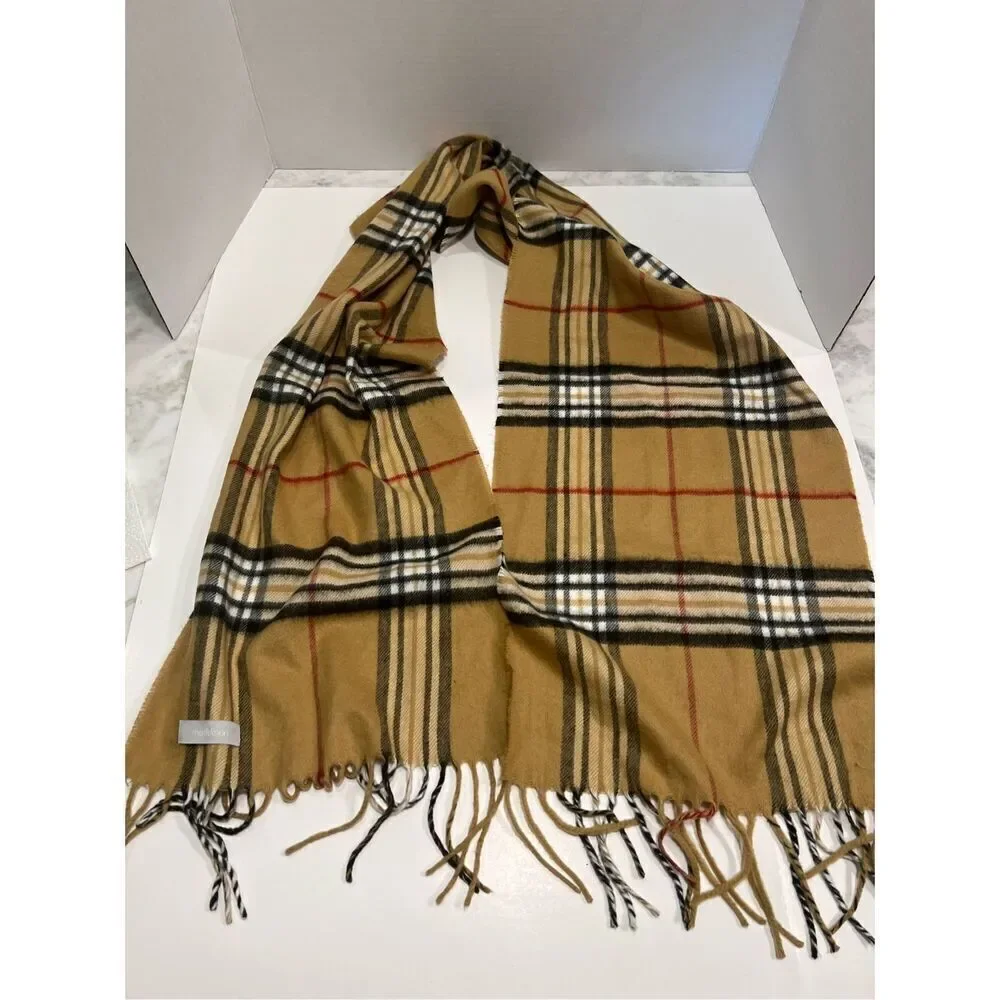 Maddison Unisex Scarf Disigns Plaid Size Adult Soft Made in Germany Beige Black